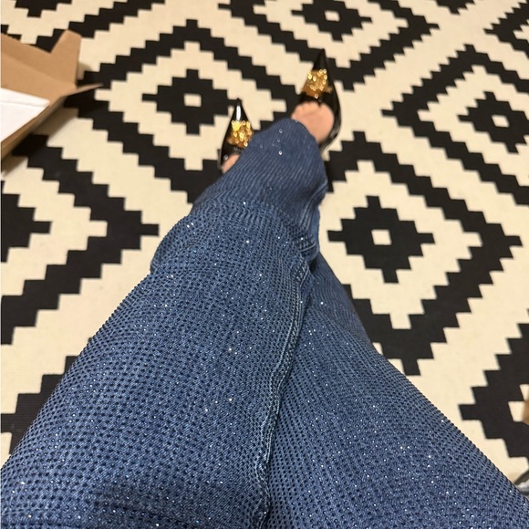 Zara Women High Waist Bootcut Rhinestone Embellished Jeans 2024 - Picture 9 of 15